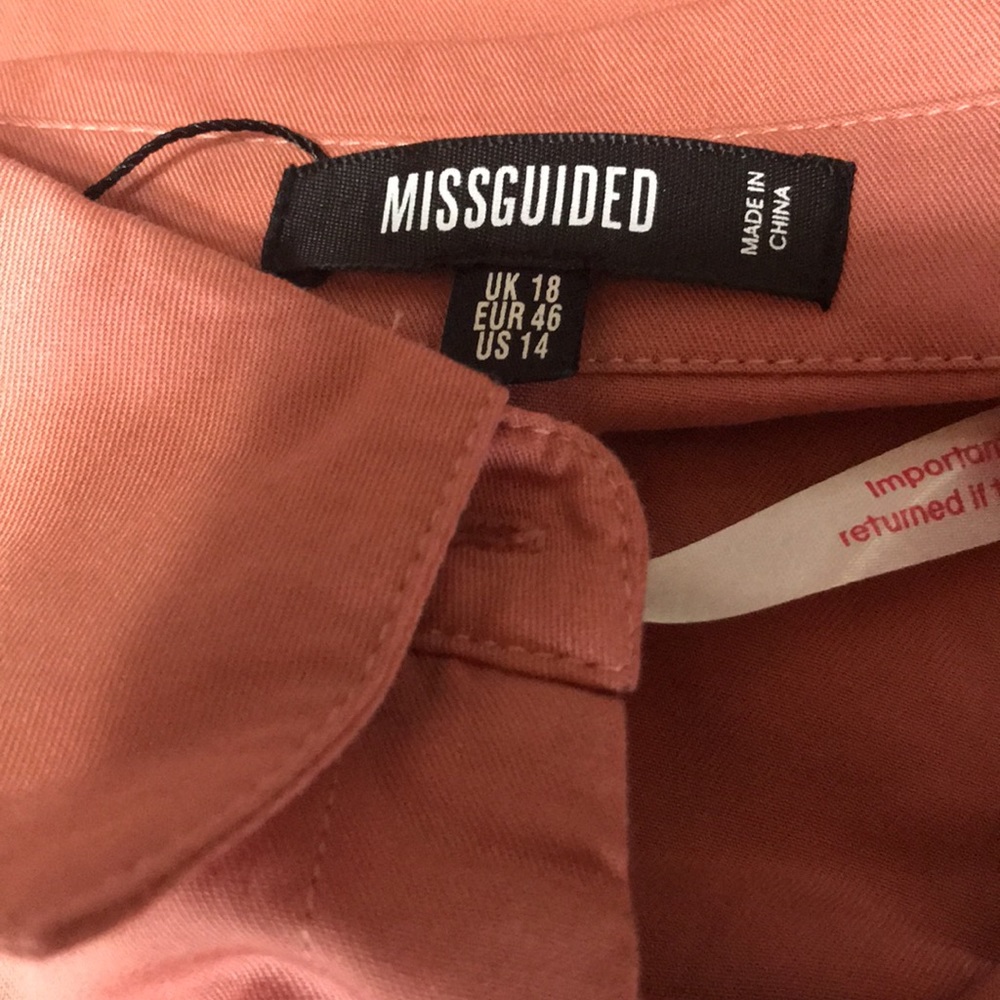Missguided utility shirt dress. Terracota - Picture 5 of 9